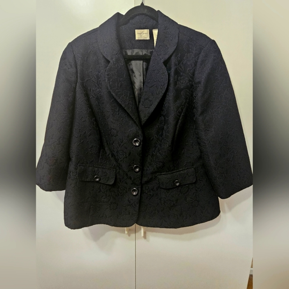 Emma James Dark Blue Coat Woman's Size 16W